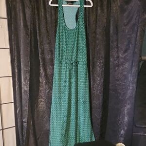 Banana Republic Teal Patterned Maxi Dress